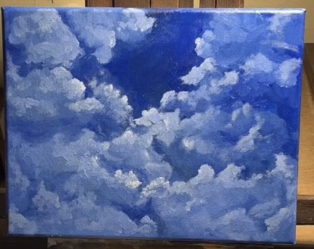 How to paint clouds with oil paint