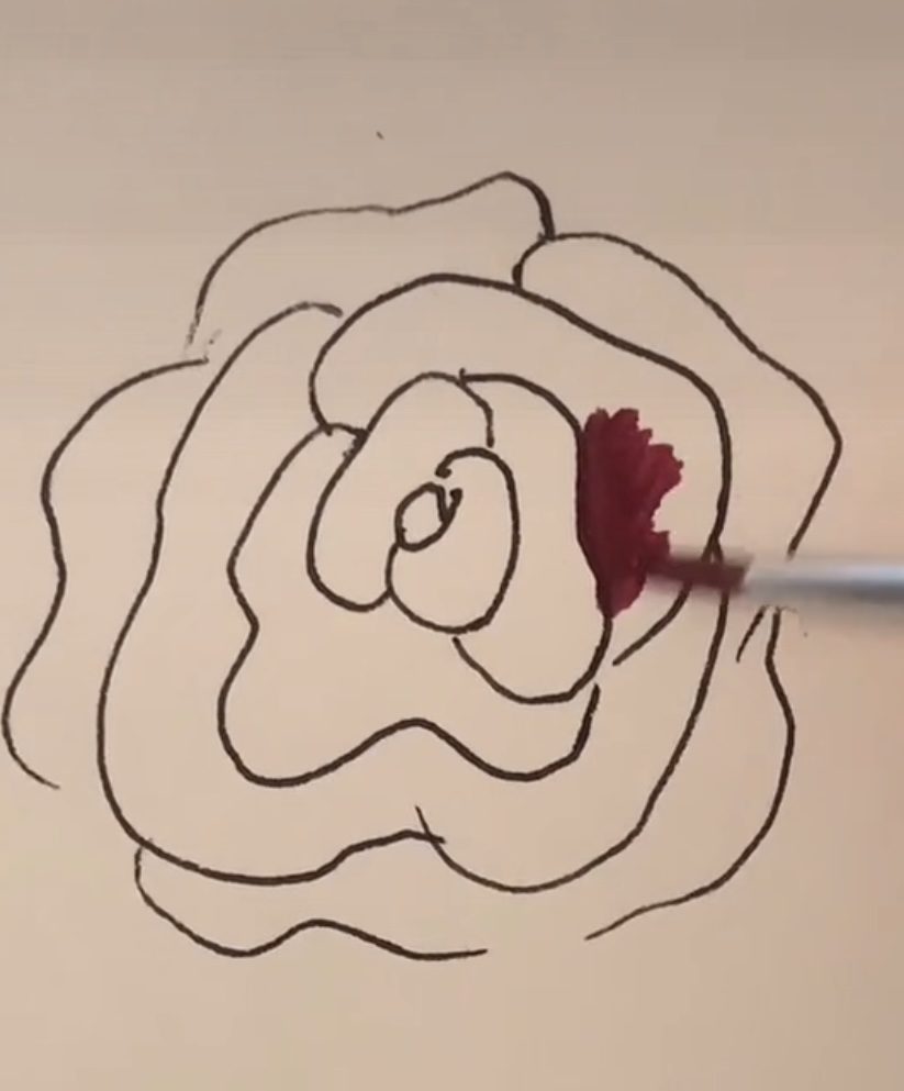 How to paint a rose