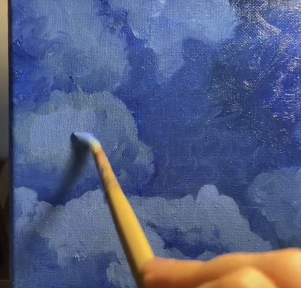 How to paint clouds with oil paint