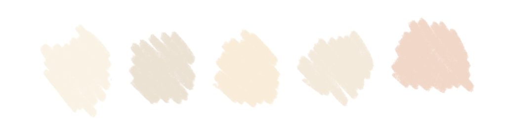 Cream spring color palette