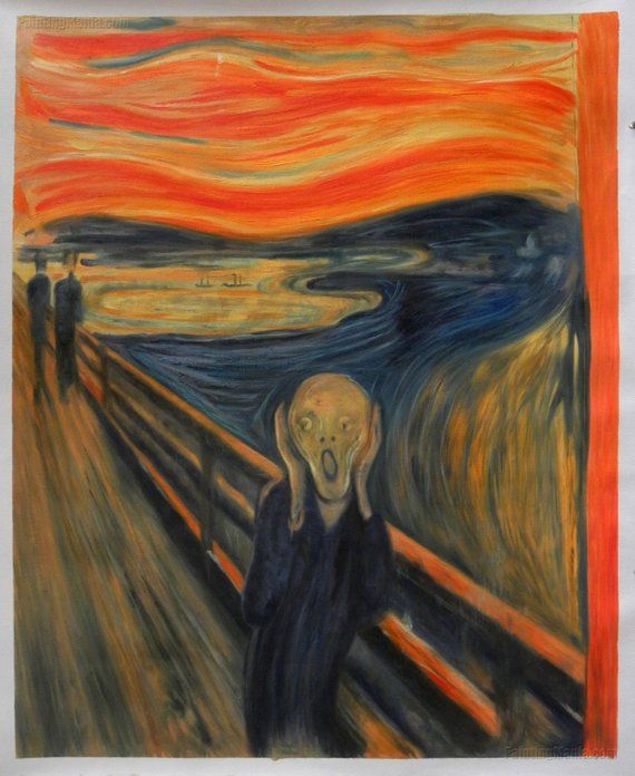 The scream oil painting