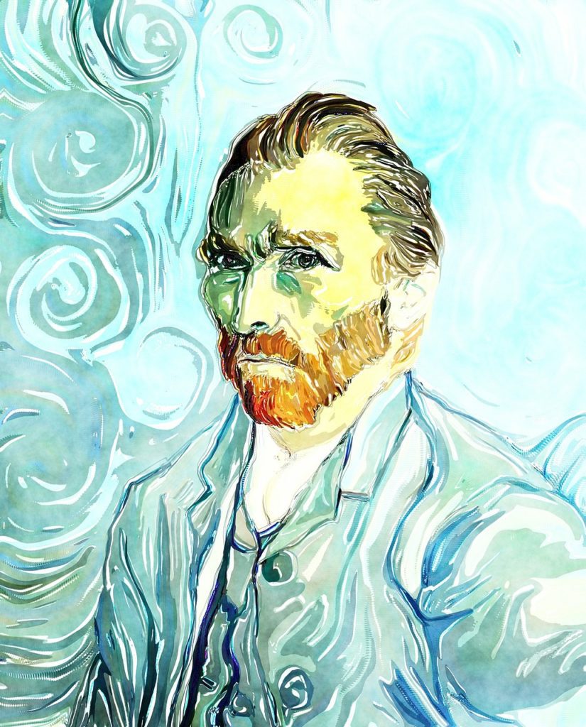 Screenshot of Vincent Van Gogh watercolor portait