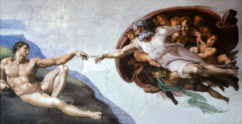 The creation of Adam Sistine chapel most famous Renaissance paintings 