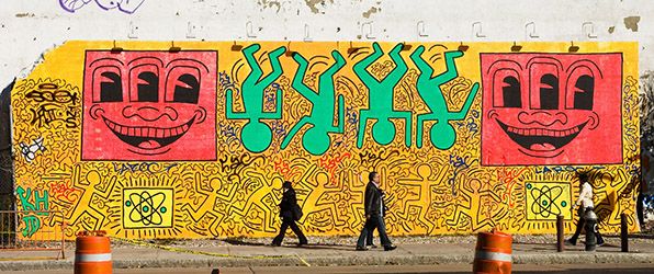Keith Haring artwork and graffiti influence 