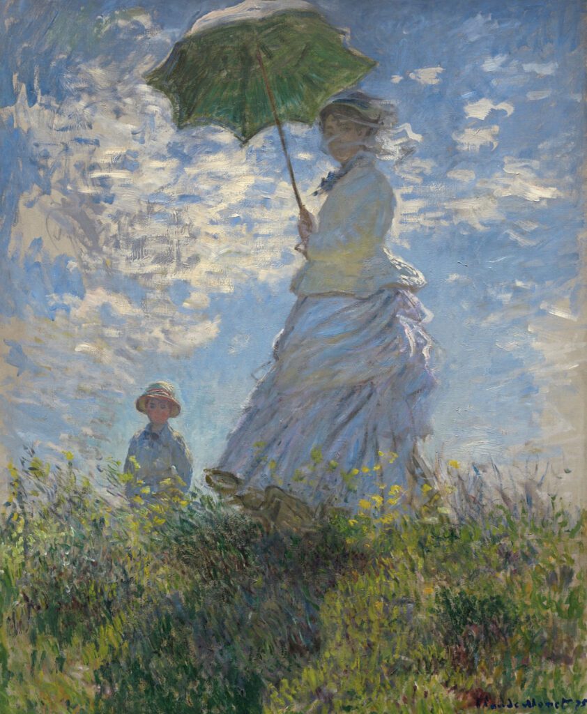 Woman with a Parasol - Madame Monet and Her Son