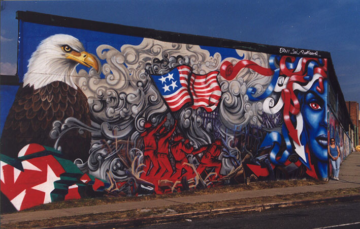 Lady pink 9/11 tribute mural 