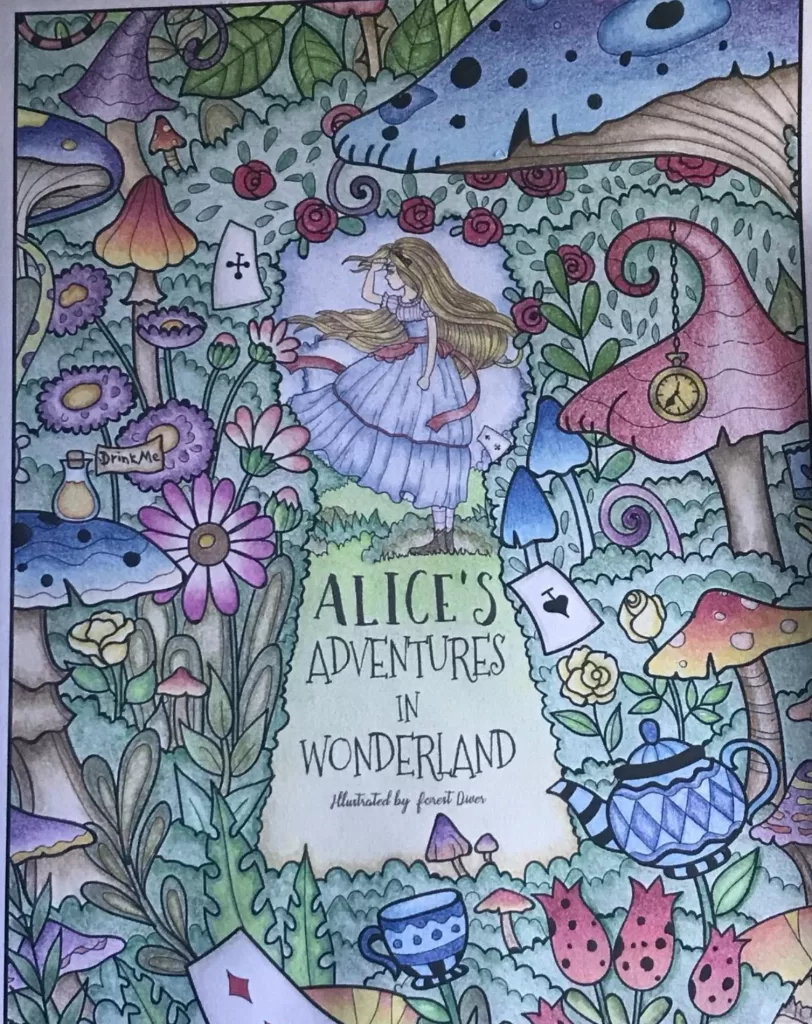 Alice in wonderland coloring